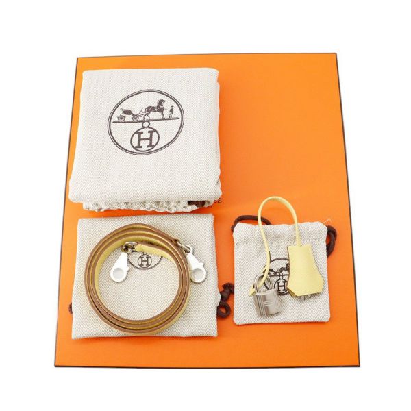 Hermes Kelly 25, exterior-stitched, Jaune Poussepin/silver hardware, Epsom leather, K stamp, 2-way shoulder bag.