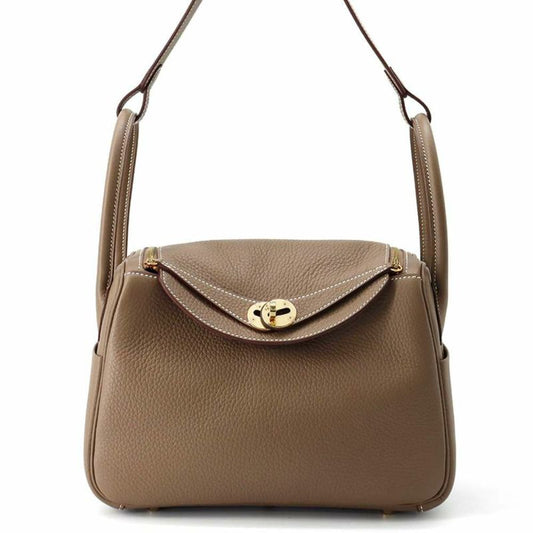 エルメス ハンドバッグ リンディ26 エトゥープ/ゴールド金具 トリヨンクレマンス K刻印