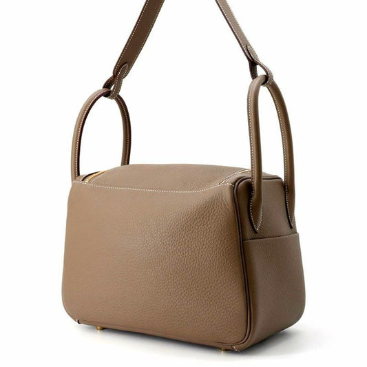 エルメス ハンドバッグ リンディ26 エトゥープ/ゴールド金具 トリヨンクレマンス K刻印