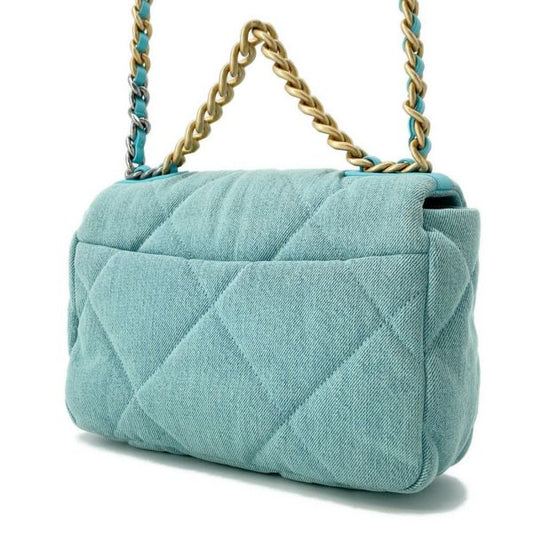 シャネル 19 フラップ ココマーク デニム  チェーンショルダーバッグ