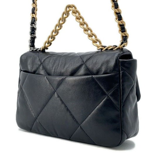 シャネル 19 フラップ バッグ ココマーク ラムスキン チェーンショルダーバッグ