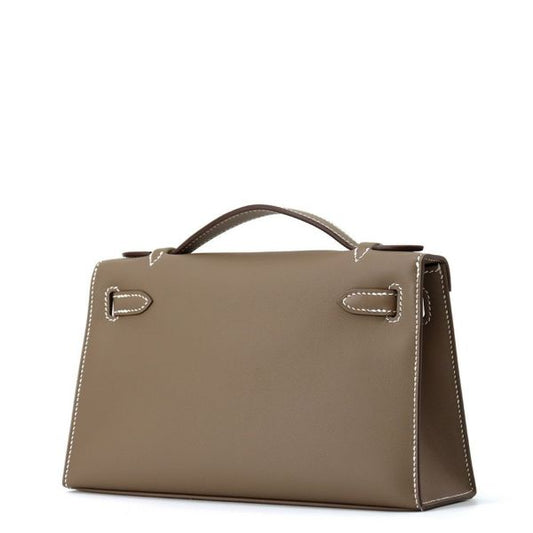 エルメス ポシェットケリー エトゥープ/ゴールド金具 スイフト K刻印 ハンドバッグ