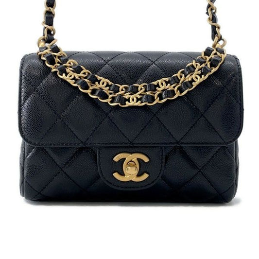 シャネル ココマーク マトラッセ キャビアスキン  チェーンショルダーバッグ