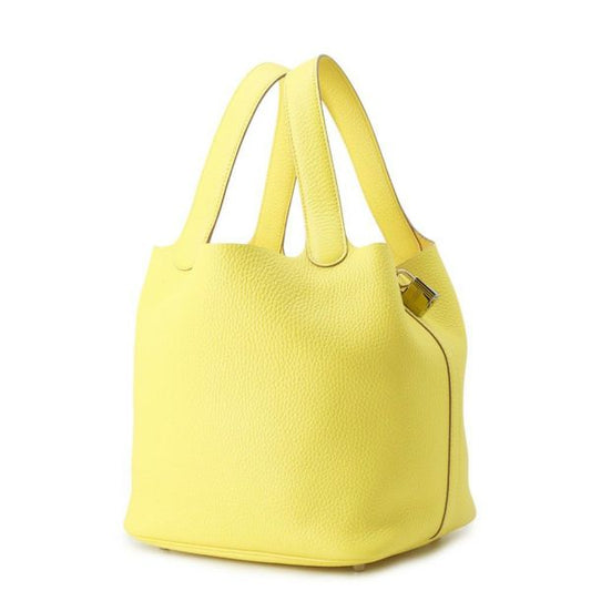 エルメス  ピコタンロックMM ライム/シルバー金具 トリヨンクレマンス Y刻印 ハンドバッグ