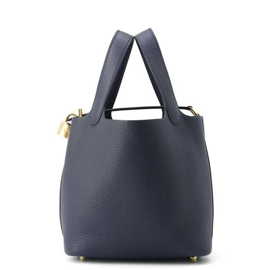 エルメス ピコタンロックPM ブルーニュイ/ゴールド金具 トリヨンクレマンス K刻印  ハンドバッグ