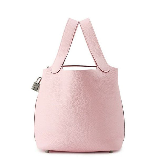 エルメス ピコタンロックPM ローズサクラ/シルバー金具 トリヨンクレマンス W刻印 ハンドバッグ