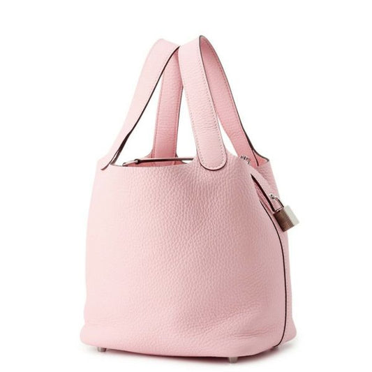 エルメス ピコタンロックPM ローズサクラ/シルバー金具 トリヨンクレマンス W刻印 ハンドバッグ