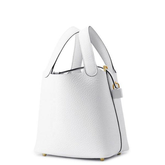 エルメス　ピコタンロックPM ニューホワイト/ゴールド金具 トリヨンクレマンス K刻印　ハンドバッグ